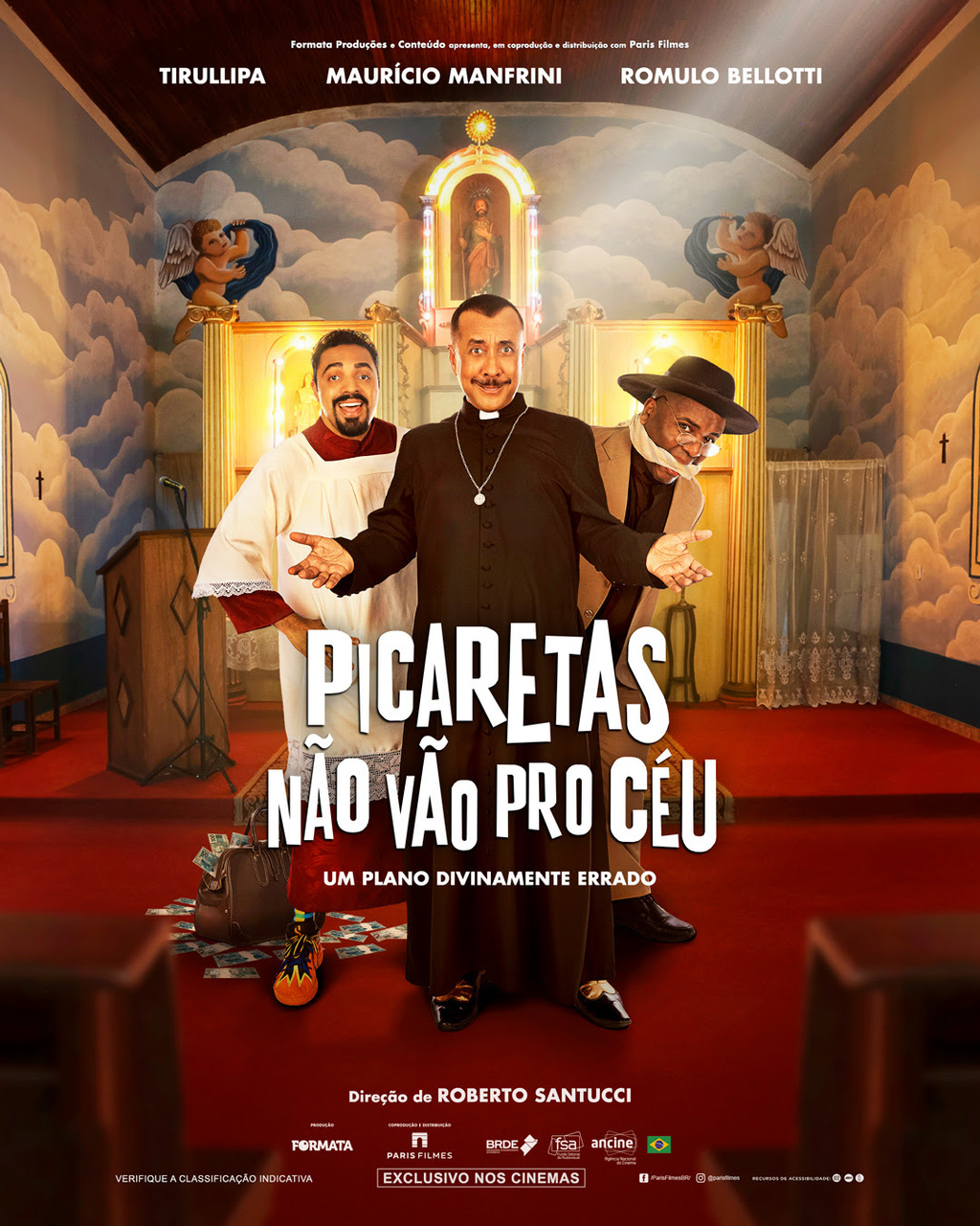 'Picaretas Não Vão Pro Céu', com Maurício Manfrini e Tirullipa, ganha cartaz inédito