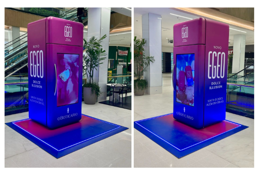 O Boticário leva geladeira gigante para o Morumbi Shopping para lançamento de Egeo Dolce Illusion