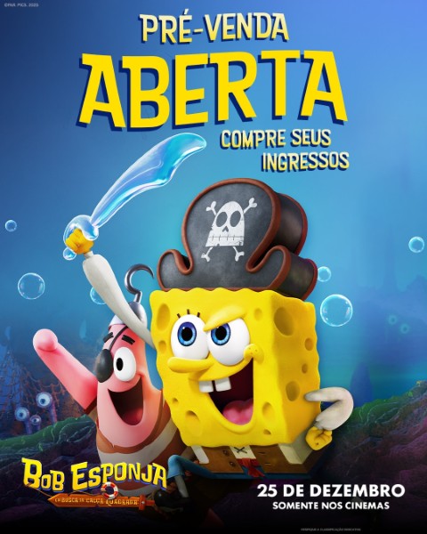 Pré-venda de ‘Bob Esponja: Em Busca da Calça Quadrada’ está aberta a partir desta semana