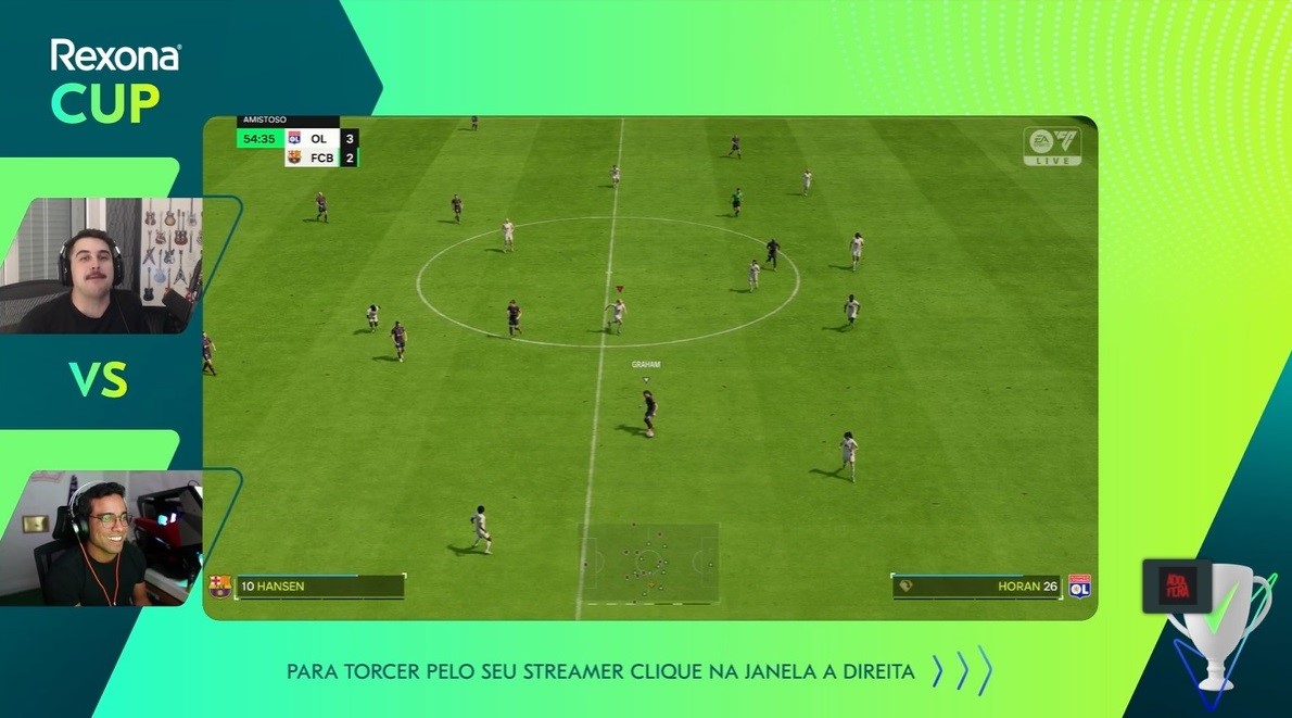 Rexona inova ao fazer público se movimentar para ajudar streamers em desafios de futebol online Rexona inova ao fazer público se movimentar para ajudar streamers em desafios de futebol online