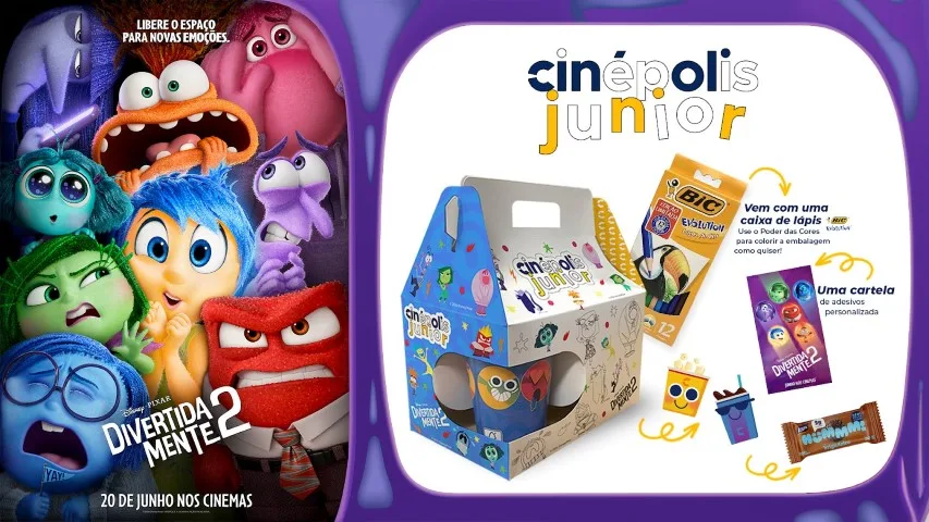 Hummm! e Cinépolis se unem para lançar o Combo Cinépolis Junior Divertida-Mente 2 Hummm! e Cinépolis se unem para lançar o Combo Cinépolis Junior Divertida-Mente 2