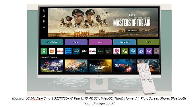 LG lança novos monitores MyView Smart com Tela 4K e conectividade inteligente LG lança novos monitores MyView Smart com Tela 4K e conectividade inteligente