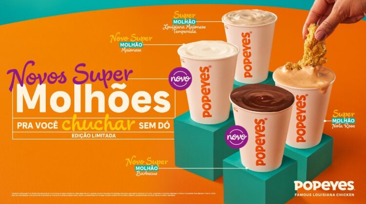 Após grande sucesso com o público, Popeyes® amplia a linha “SUPER MOLHÕES” com a chegada de dois novos sabores Após grande sucesso com o público, Popeyes® amplia a linha “SUPER MOLHÕES” com a chegada de dois novos sabores