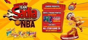Promoção Team Sadia NBA sorteia viagem para o All-Star Game 2026 Promoção Team Sadia NBA sorteia viagem para o All-Star Game 2026