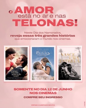 Dia dos Namorados: Warner Bros. Pictures traz três romances clássicos de volta às telonas Dia dos Namorados: Warner Bros. Pictures traz três romances clássicos de volta às telonas